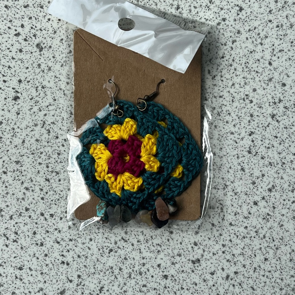 Handcrafted Multicolor Crochet Earrings